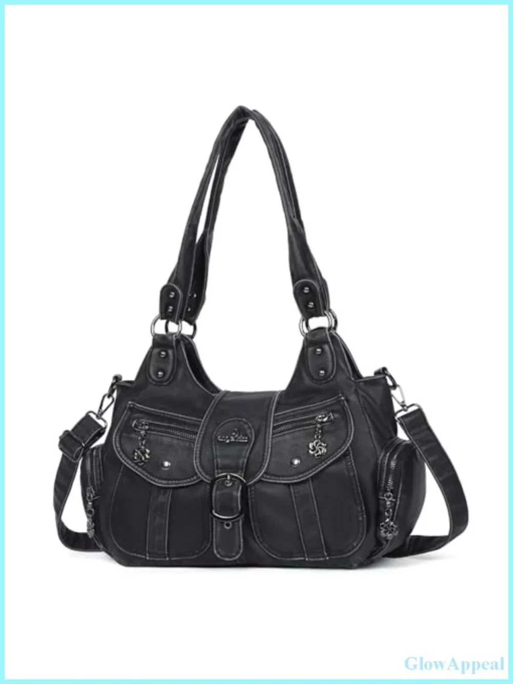 Vegan Leather Hobo Tote Bag for Women Crossbody Shoulder Purse